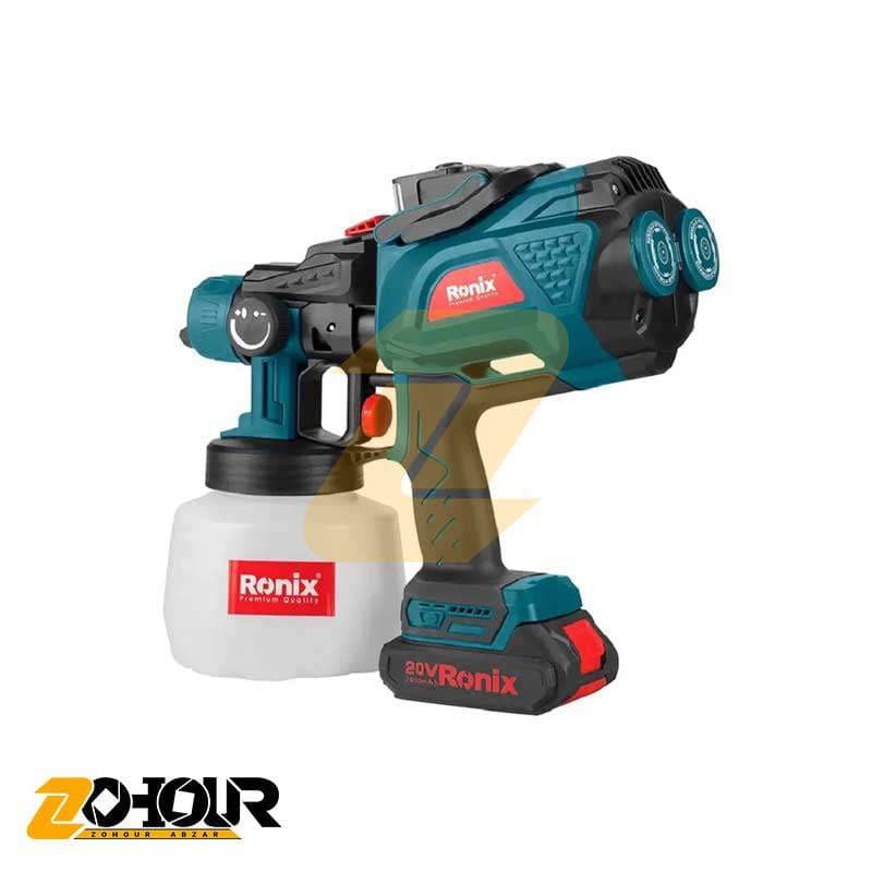 پیستوله رنگ شارژی رونیکس 20 ولت مدل Ronix 8604 — تصویر ۳