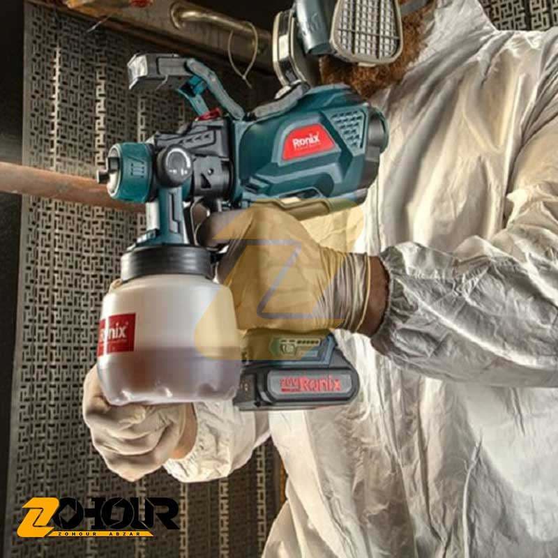 پیستوله رنگ شارژی رونیکس 20 ولت مدل Ronix 8604 — تصویر ۲