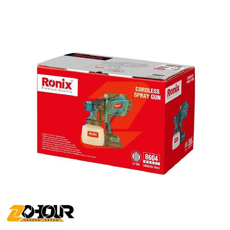 پیستوله رنگ شارژی رونیکس 20 ولت مدل Ronix 8604 — تصویر ۶