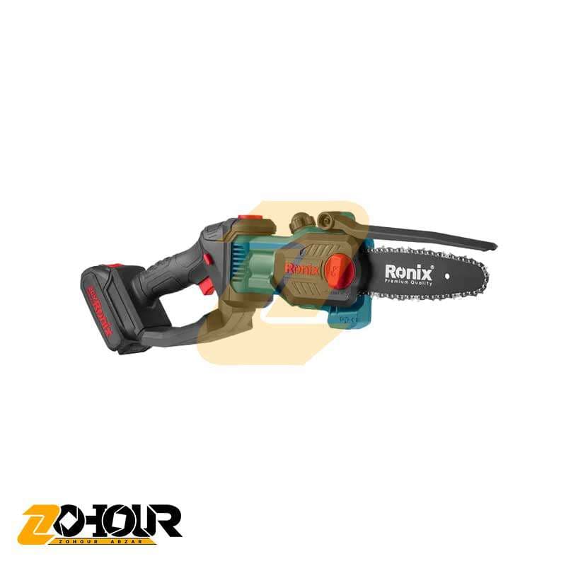 اره زنجیری شارژی رونیکس 20 ولتی 15 سانتی‌ متر مدل Ronix 8600 — تصویر ۴