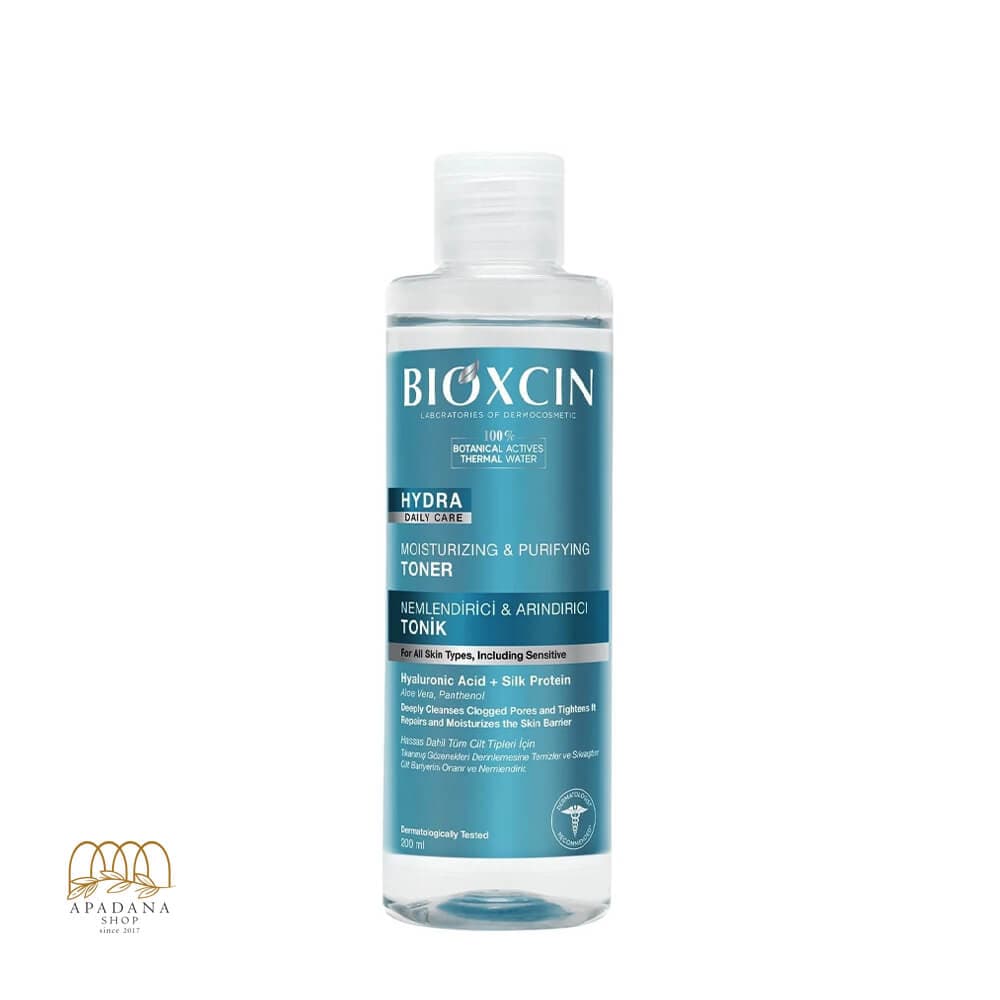 تونر مرطوب کننده و پاک کننده بیوکسین مدل bioxcin Hydra حجم ۲۰۰ میلی