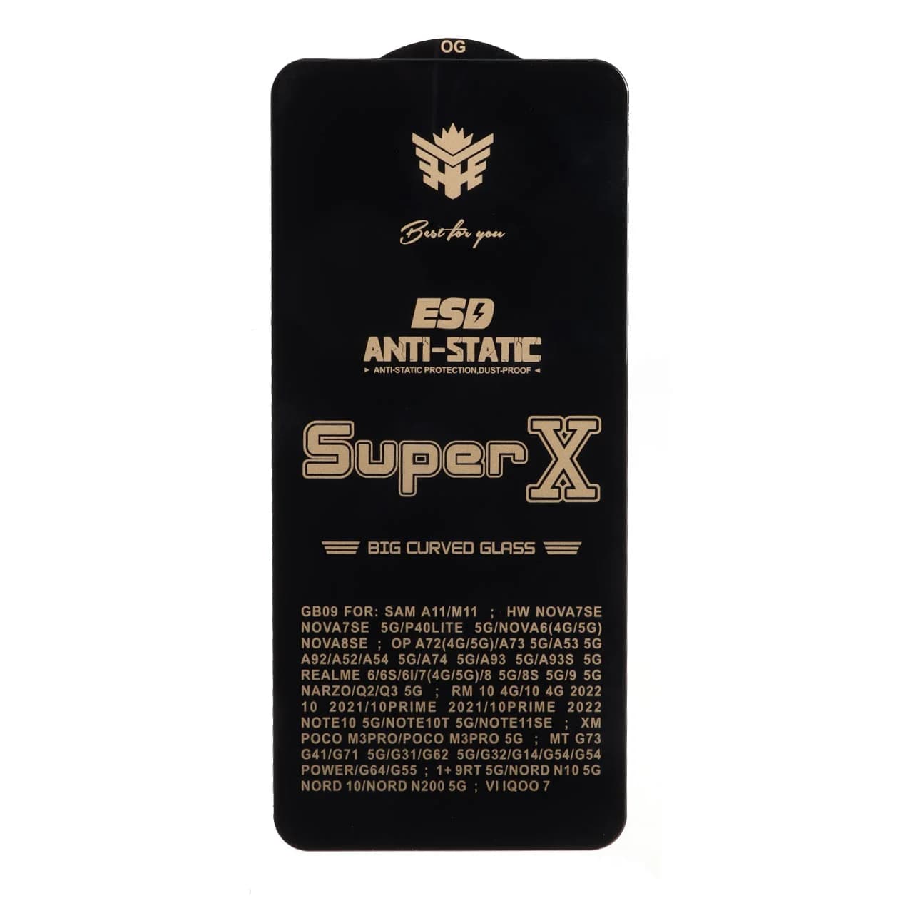 محافظ صفحه نمایش آنتی استاتیک Full Cover Super X مدل Xiaomi Redmi Note 12S / Redmi Note 11 4G / Redmi Note 11S / Redmi Note 10 4G / Redmi Note 10S / Poco M5S / Poco M4 Pro 4G — تصویر ۲