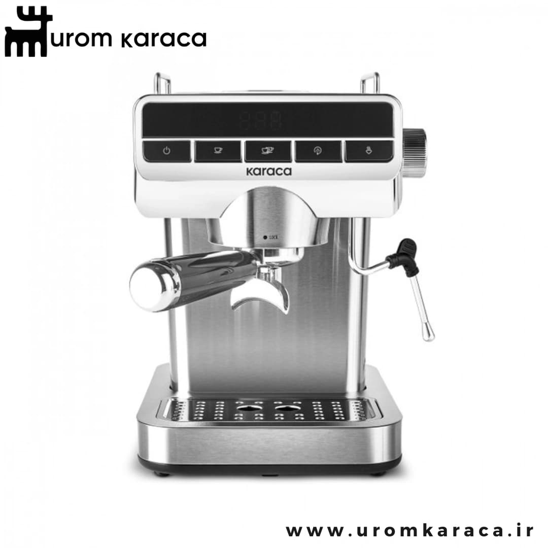 اسپرسو ساز با فوم ساز شیر 20 بار کاراجا کافه آرت Coffee Art 1362 نقره ای