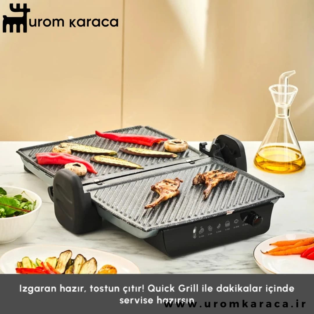 ساندویچ ساز و گریل کاراجا Crust Grill خاکستری — تصویر ۴