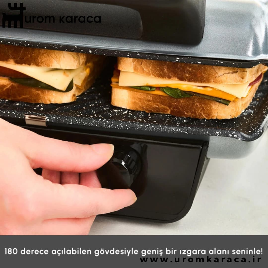 ساندویچ ساز و گریل کاراجا Crust Grill خاکستری — تصویر ۵