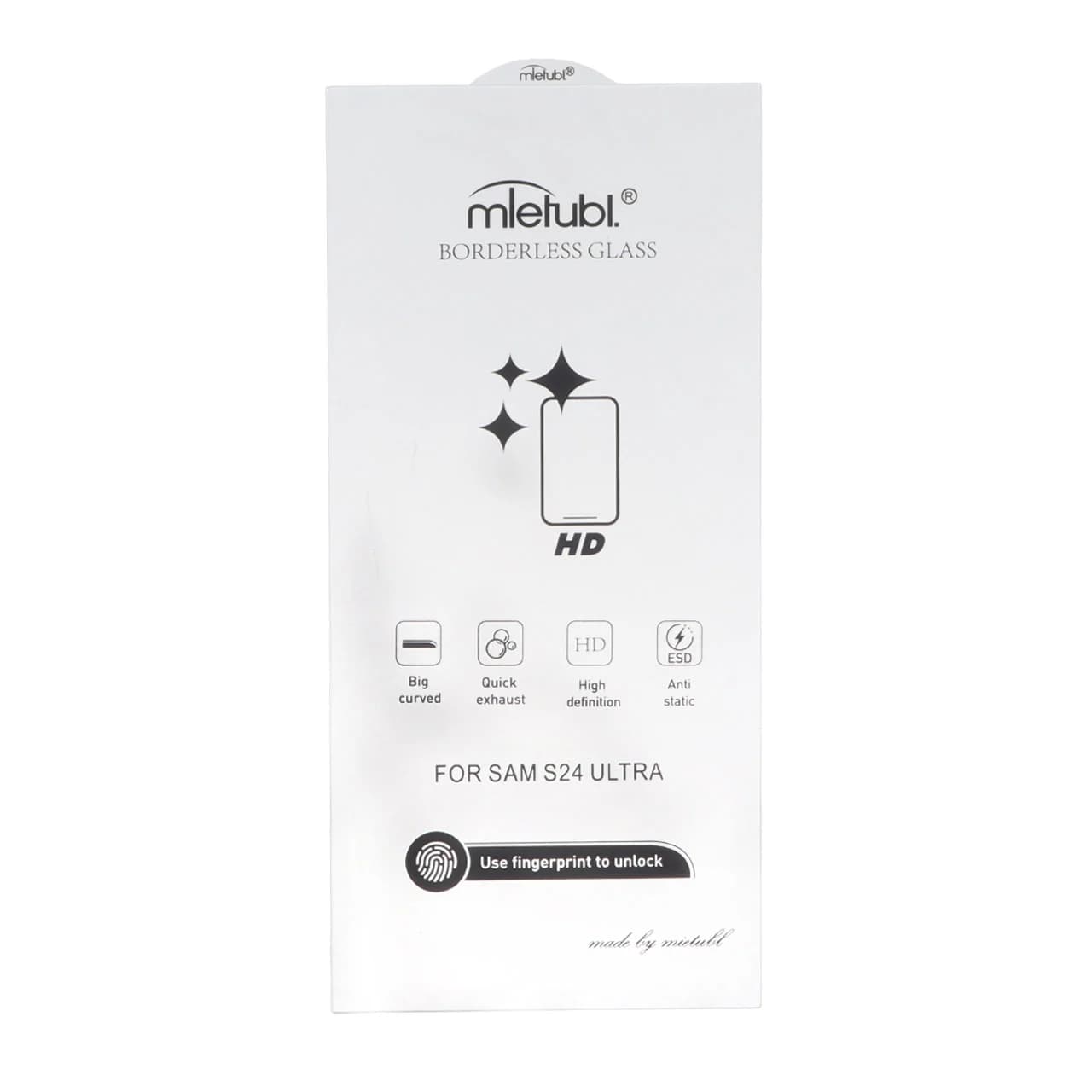 محافظ صفحه نمایش شیشه ای Mietubl ESD Anti Static بدون حاشیه Samsung Galaxy S24 Ultra