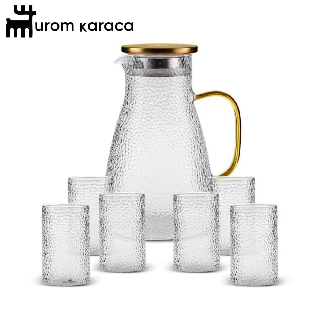 ست لیوان و پارچ 7 پارچه کاراجا Como طلایی — تصویر ۴