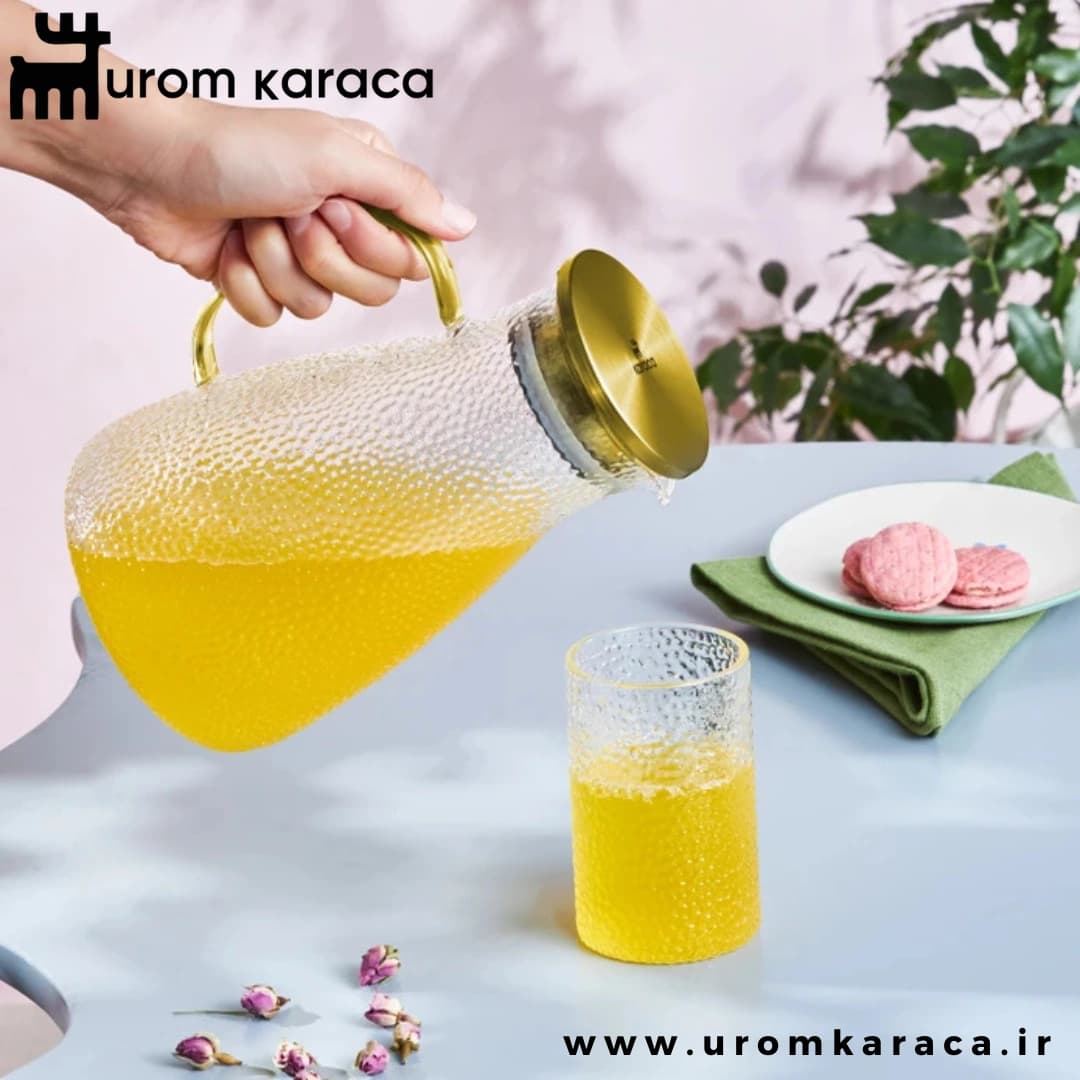 ست لیوان و پارچ 7 پارچه کاراجا Como طلایی — تصویر ۵