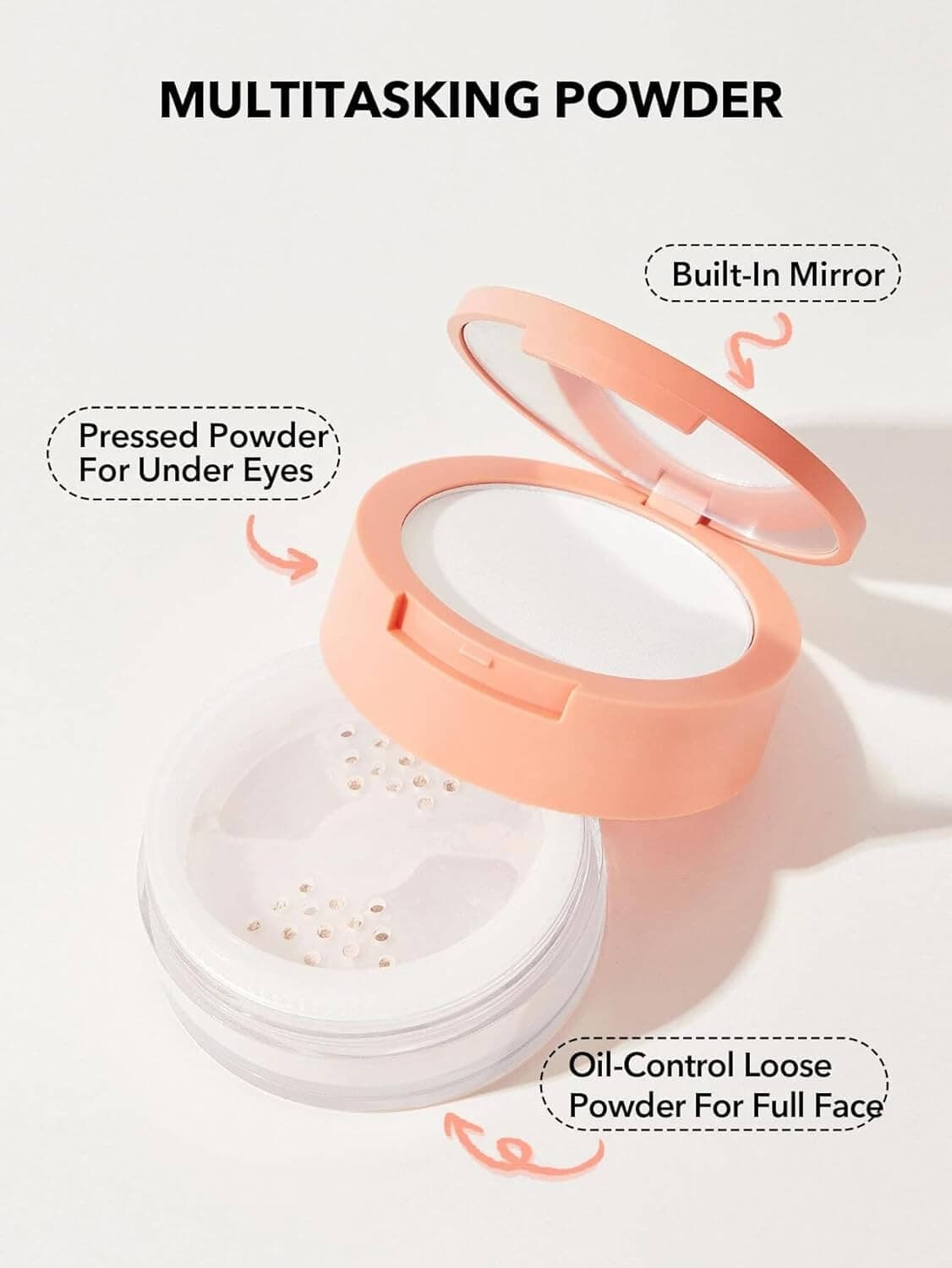 پودر فیکس دو طبقه صورت و چشم شیگلم رنگ Natural Linen — تصویر ۳