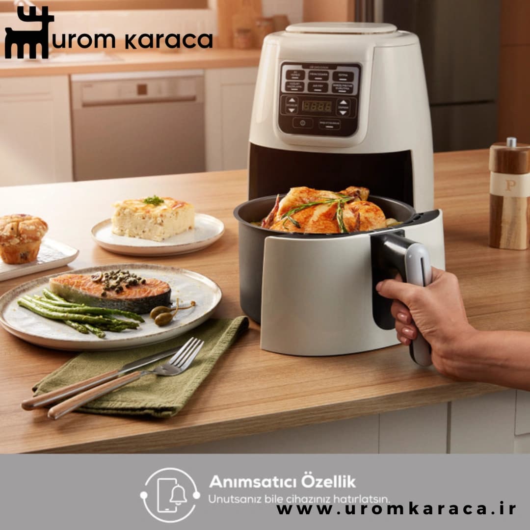هواپز و سرخ کن سخنگو کاراجا Connect Air Pro Cook XL طوسی — تصویر ۵