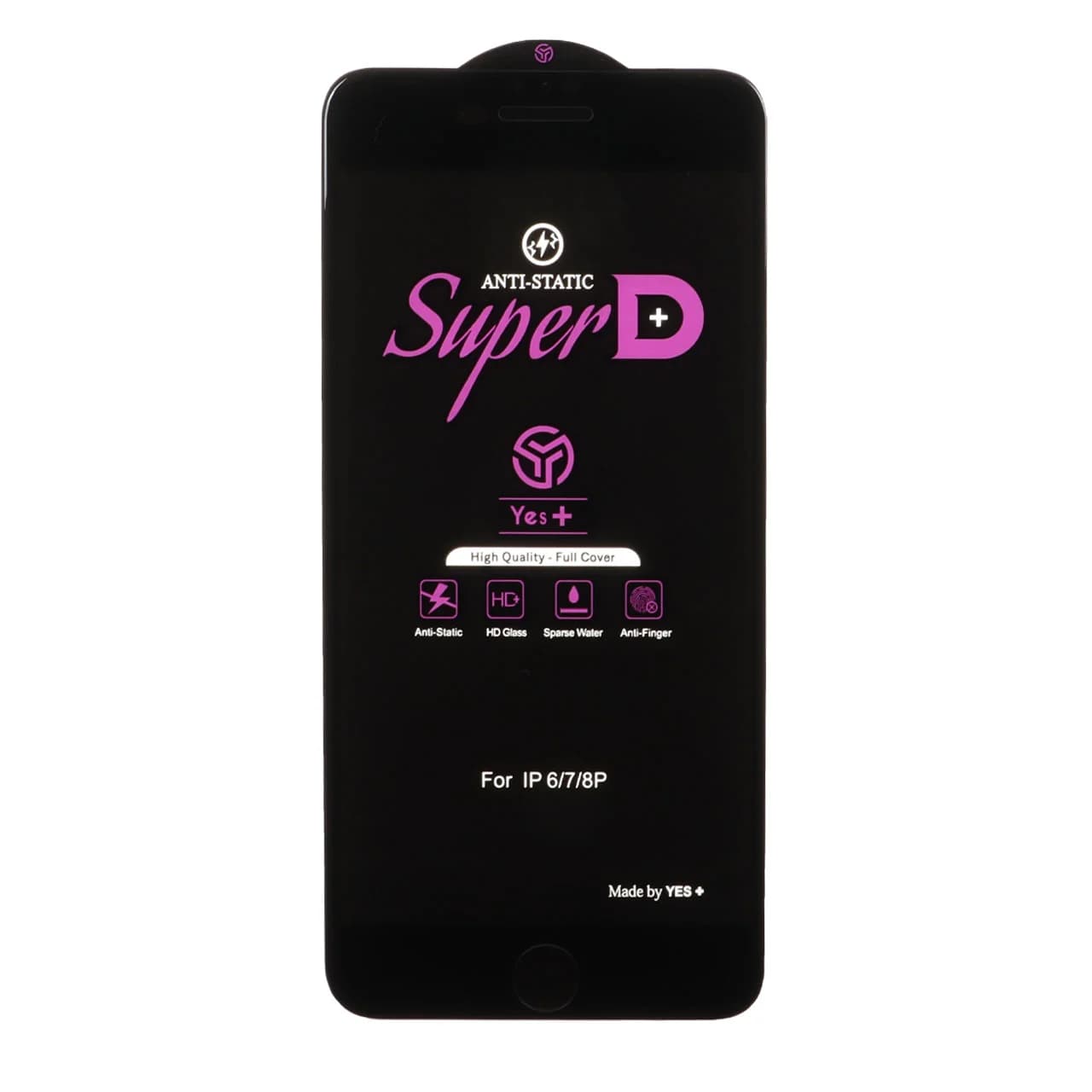 محافظ صفحه نمایش شیشه ای Super D Anti Static Yes Plus مدل Apple iPhone 6 Plus / 6S Plus / 7 Plus / 8 Plus