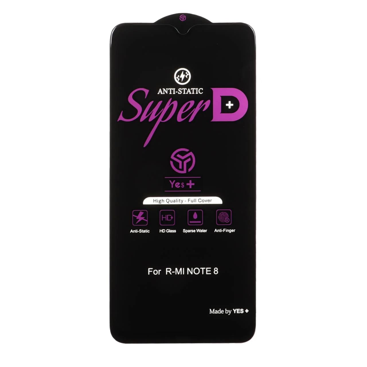 محافظ صفحه نمایش شیشه ای Super D Anti Static Yes Plus مدل Xiaomi Redmi Note 8 / Redmi 8 / Redmi 8a