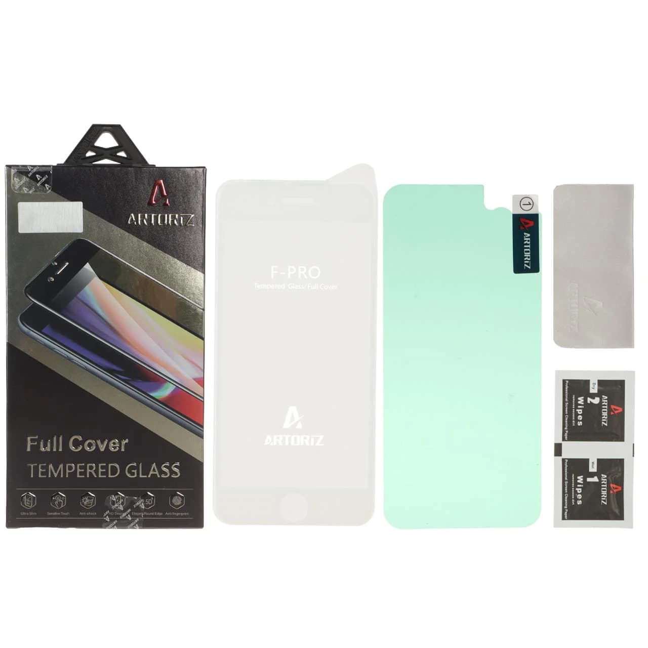 محافظ صفحه نمایش شیشه ای اورجینال Artoriz با برچسب محافظ پشت گوشی Apple iPhone 7 / 8 / SE 2020