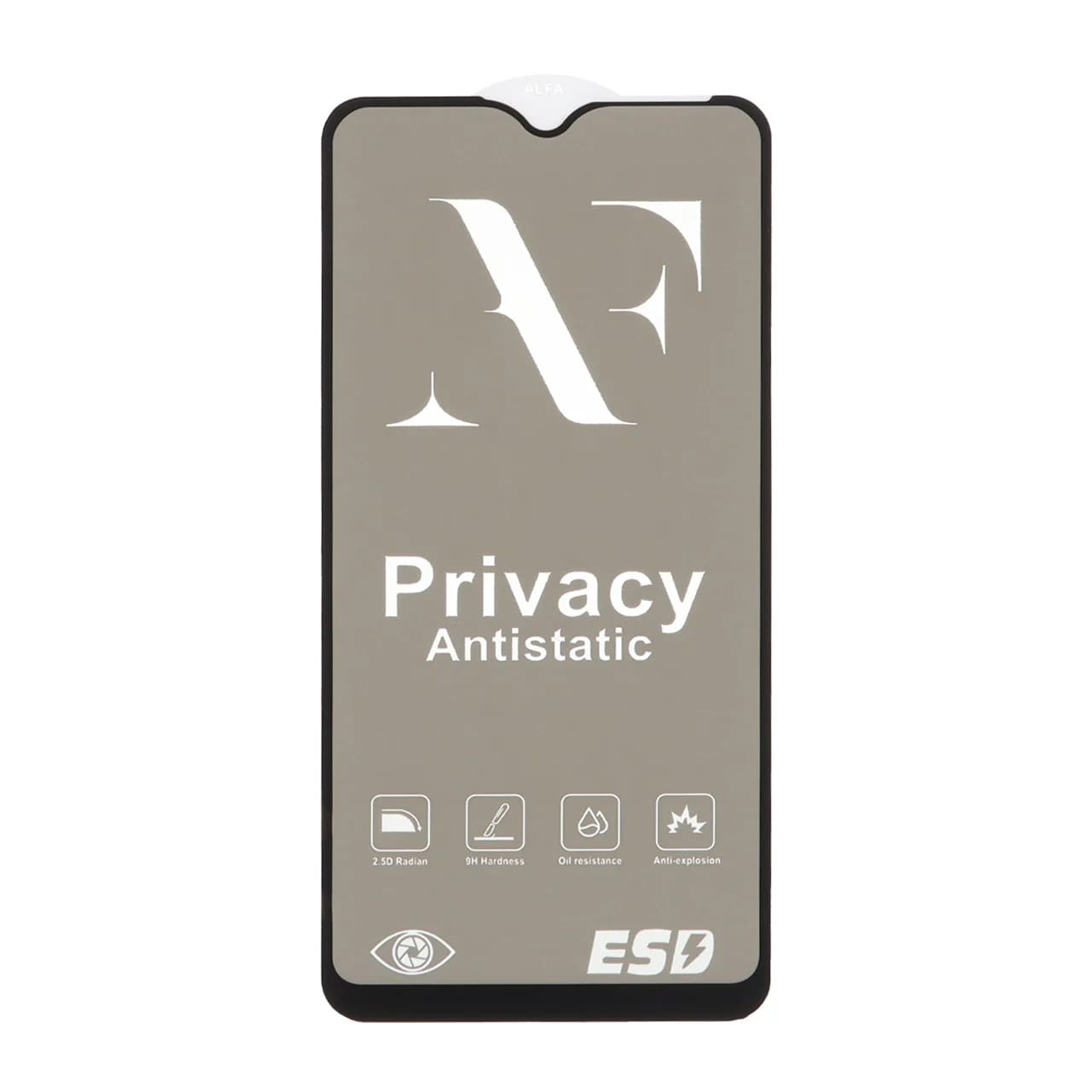 محافظ صفحه نمایش شیشه ای Samsung A10 / A10S / M10 / M20 / M01S – Full Cover Privacy – مشکی