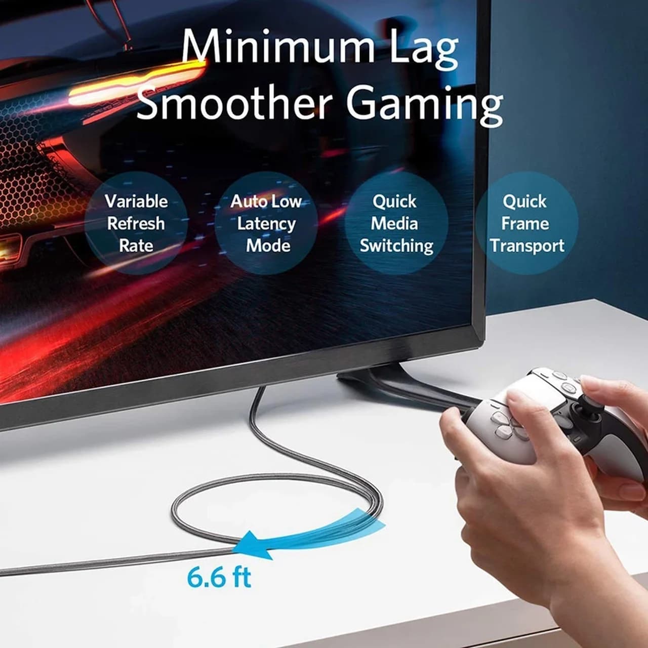 کابل 2.1 متری ANKER HDMI مدل A8743H11 – مشکی (گارانتی 18ماهه حافظه طلایی ایستا) — تصویر ۲