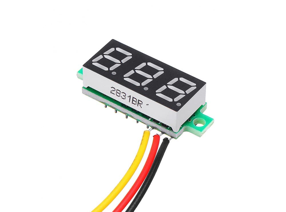ماژول ولتمتر 3 دیجیت DC0-36V سایز 0.28 اینچ — تصویر ۳