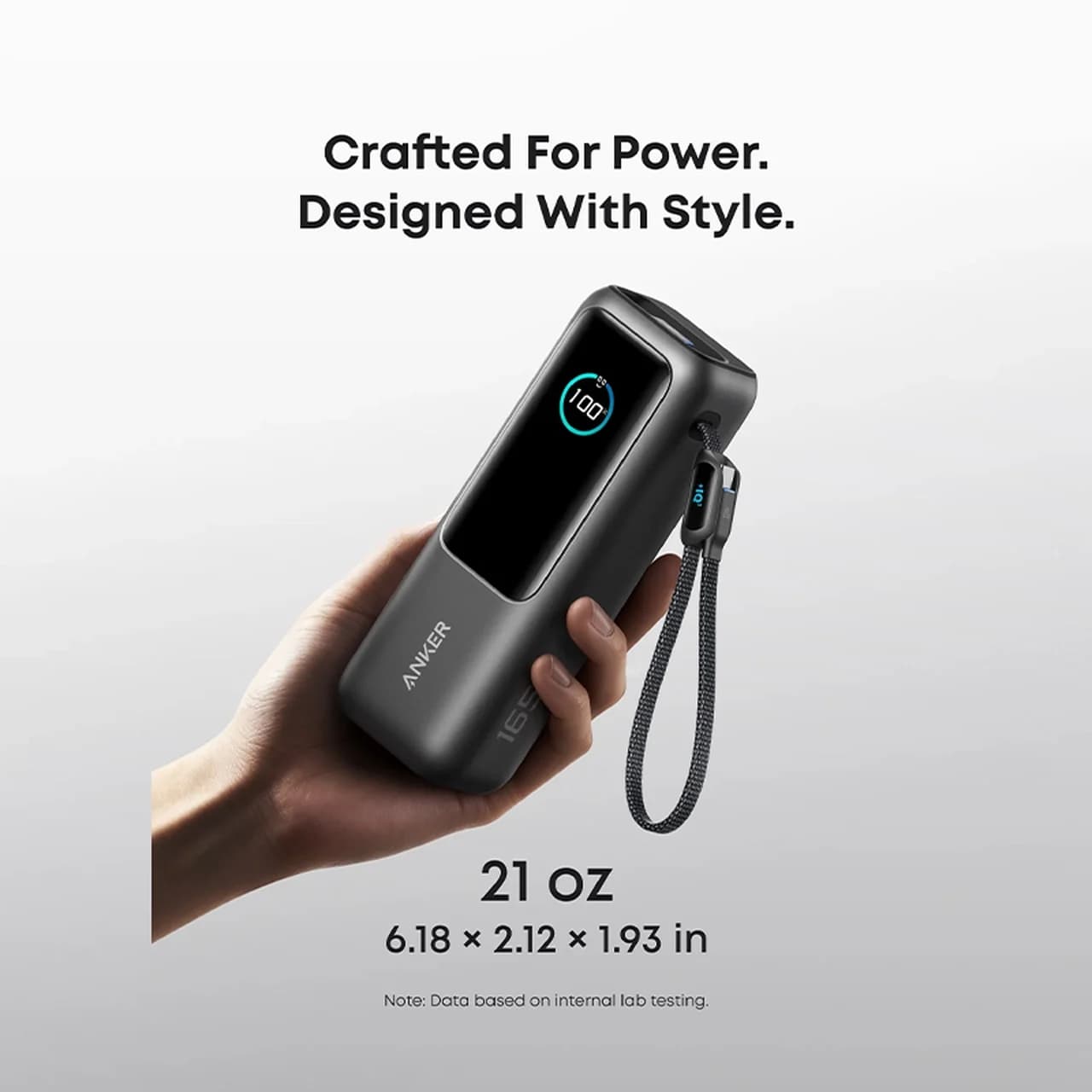 پاوربانک (PD و فست شارژ) Anker 25000mAh مدل A1695P11 165W – خاکستری (گارانتی شش ماهه) — تصویر ۲