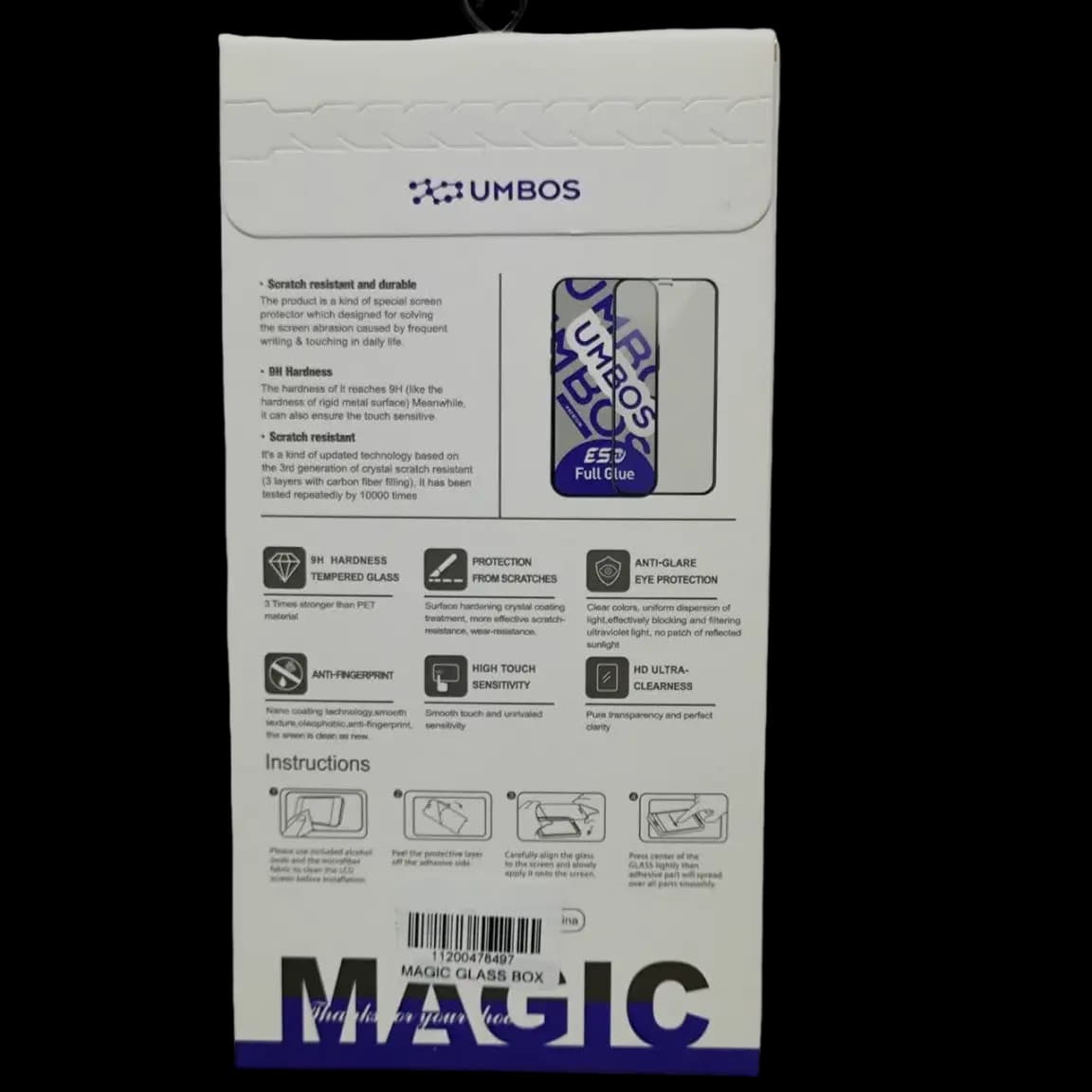 گلس گوشی اپل iPhone 13 Pro Max آمباس مدل UMBOS Magic Glass Box به همراه کیت نصب — تصویر ۲