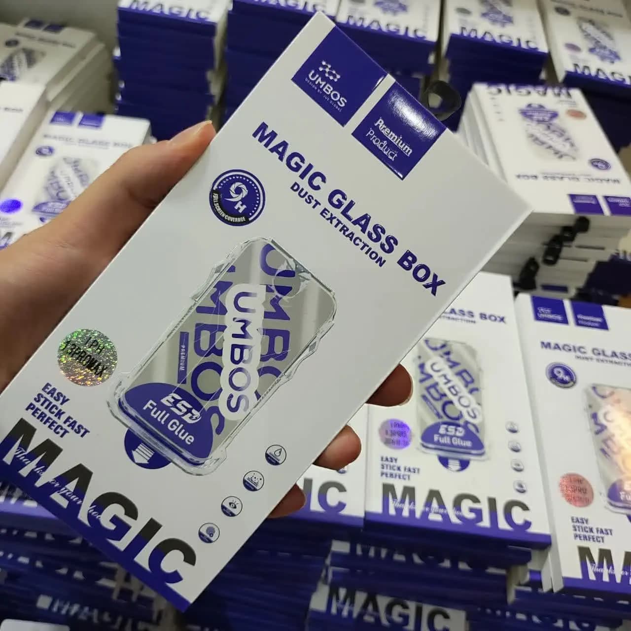 گلس گوشی اپل iPhone 13 Pro Max آمباس مدل UMBOS Magic Glass Box به همراه کیت نصب — تصویر ۴