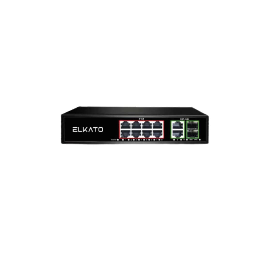 سوئیچ شبکه POE (8 پورت گیگ و 2 پورت گیگ) EL-1SG0822GP-120W — تصویر ۲