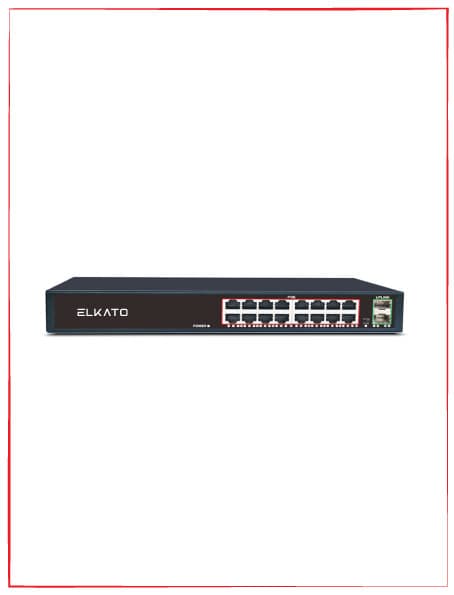 سوئیچ شبکه POE (16 پورت گیگ و 2 پورت گیگ) EL-1SG1602GP-250W