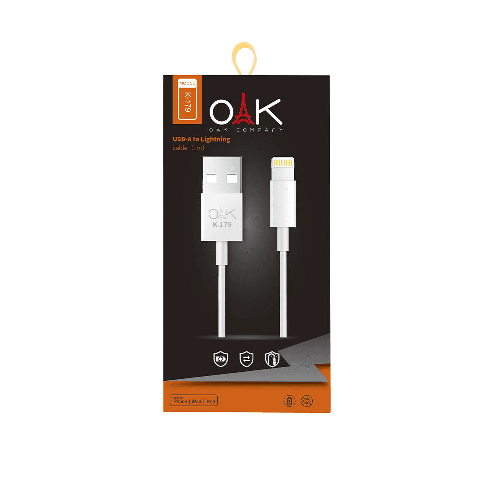 کابل شارژ ایفون مدل OAK K-179 — تصویر ۲