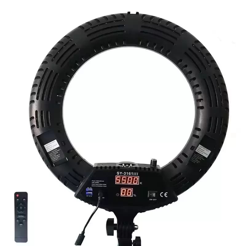رینگ لایت زئوس با سه پایه فلزی مدل ZEUS SY-3161 iii — تصویر ۲