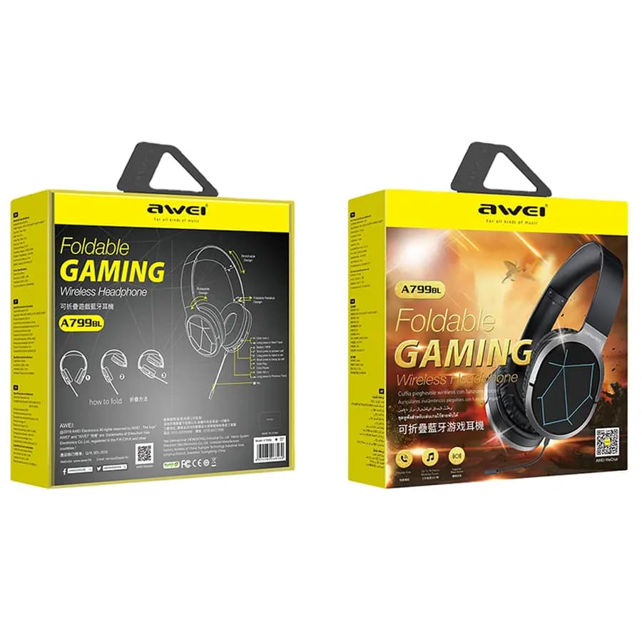 هدست گیمینگ بی سیم اوی مدل Awei Gaming Headphone A799BL — تصویر ۲
