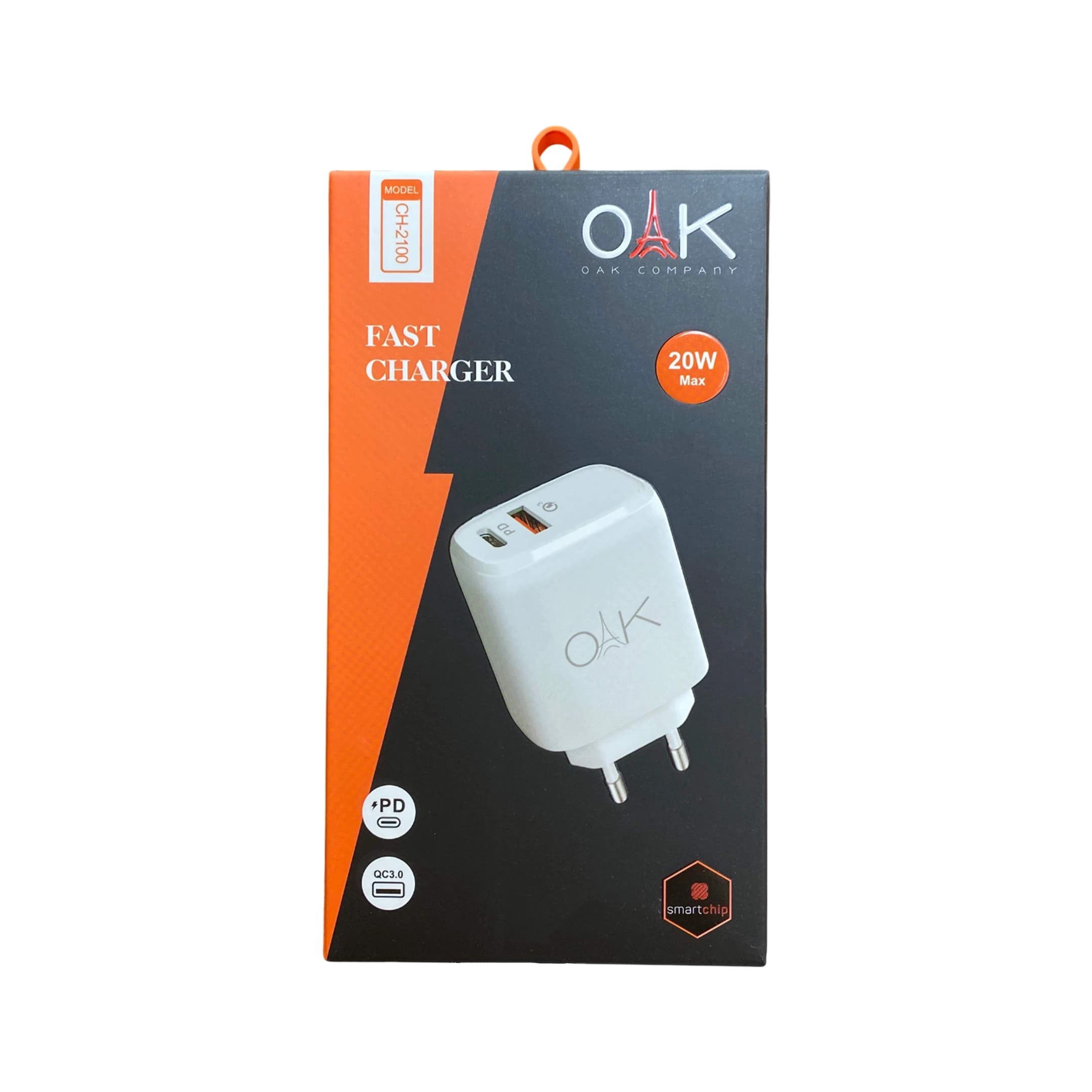 شارژر 20 وات OAK مدل CH-2100 پورت PD و USB — تصویر ۲