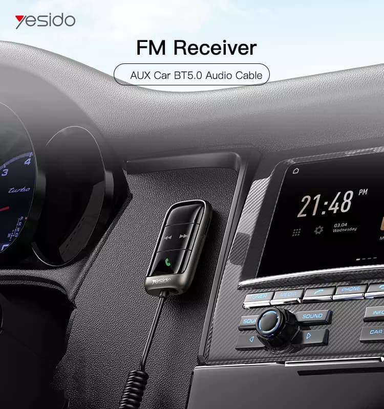 گیرنده بلوتوث یسیدو مدل YESIDO YAU32 FM RECEIVER — تصویر ۵