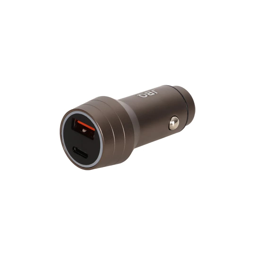 شارژر فندکی PD و فست دو پورت JBQ مدل C458534 48W به همراه کابل شارژ Type-C To Lightning – قهوه ای (گارانتی یکساله رصاصی) — تصویر ۲