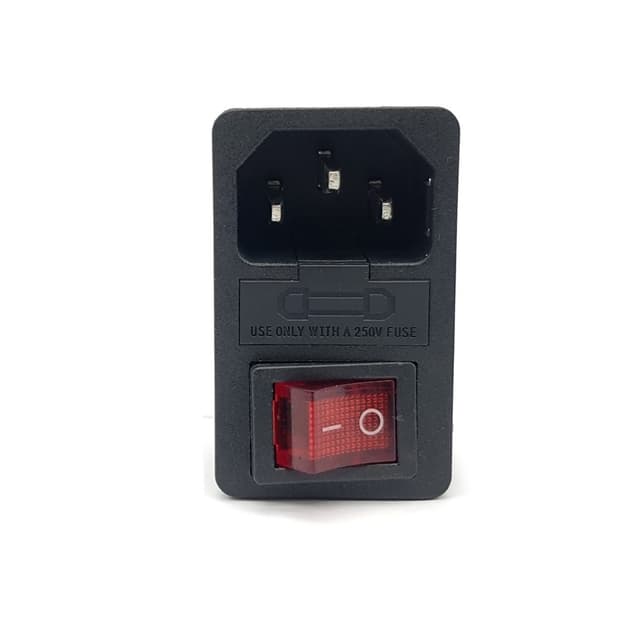 سوکت پاور نری پنلی فیوزدار کلیددار ( خاری ) AC-01 — تصویر ۳