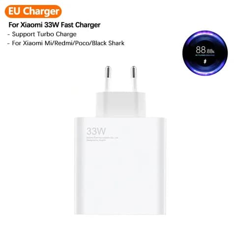 آداپتور 33 وات شیائومی مدل XIAOMI 33W POWER ADAPTER SUIT بدون کابل — تصویر ۳