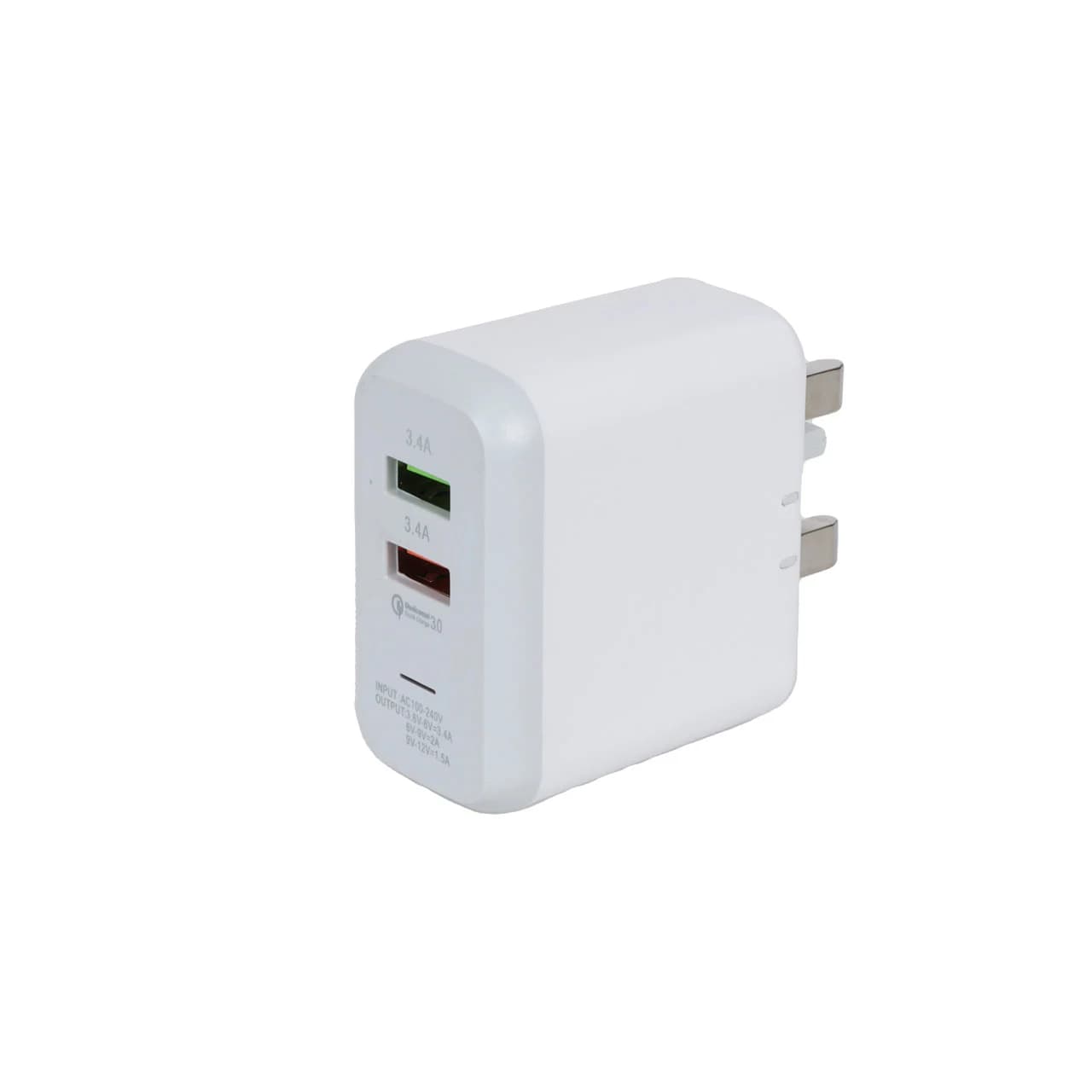 شارژر دیواری فست دو پورت JBQ مدل F-2USB 18W همراه با کابل اندروید – سفید (گارانتی یکساله رصاصی) — تصویر ۳