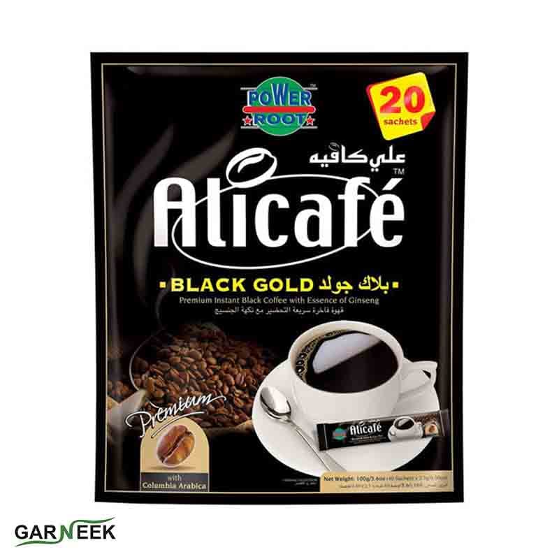 پودر قهوه علی کافه مدل Black Gold بسته 20 عددی
