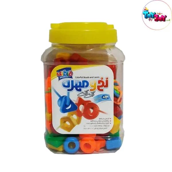 اسباب بازی نخ و مهره رنگی رنگی ۱۰۰ تایی قلقلک