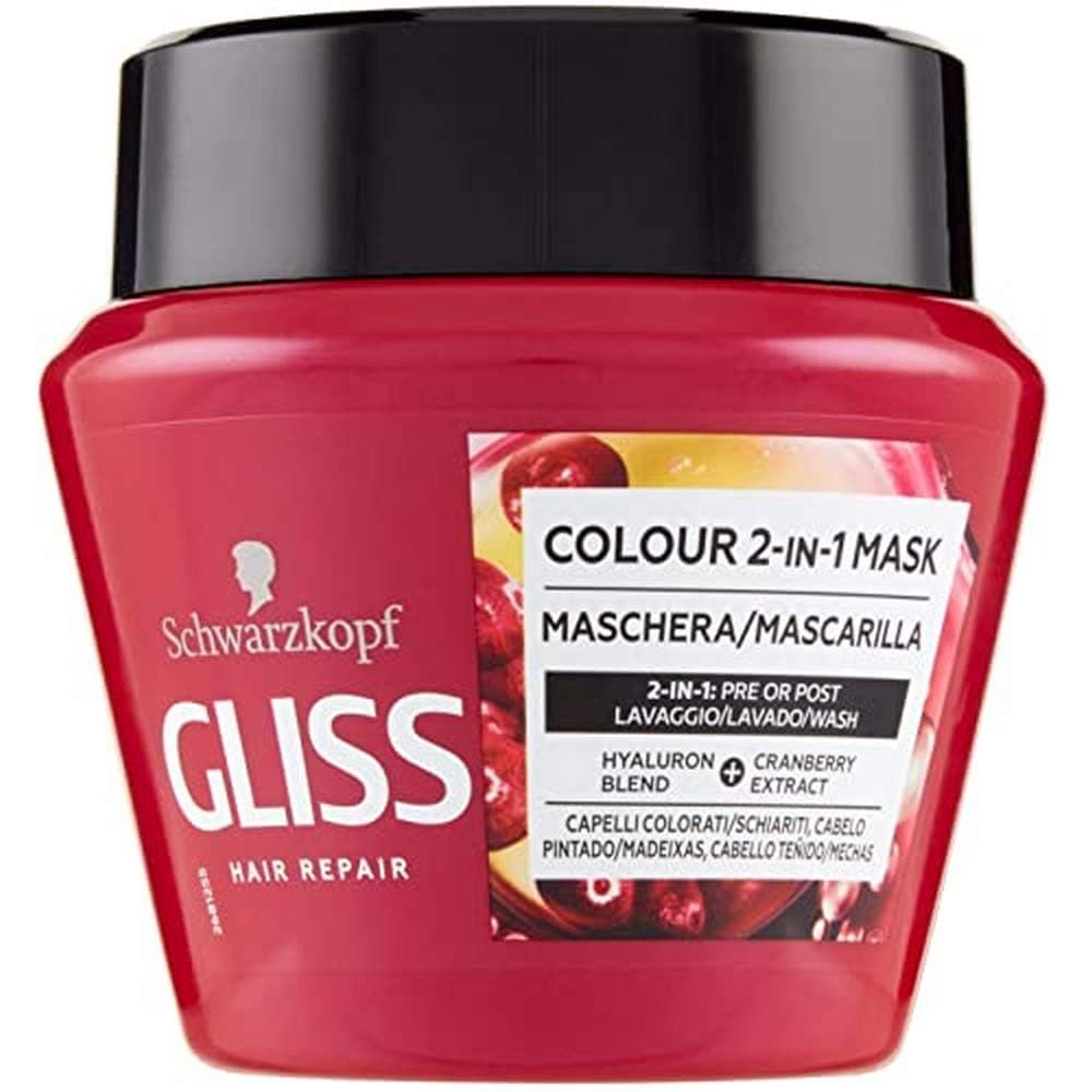 ماسک مو گلیس قرمز Gliss Hair Repair Maschera Colour 2 in
