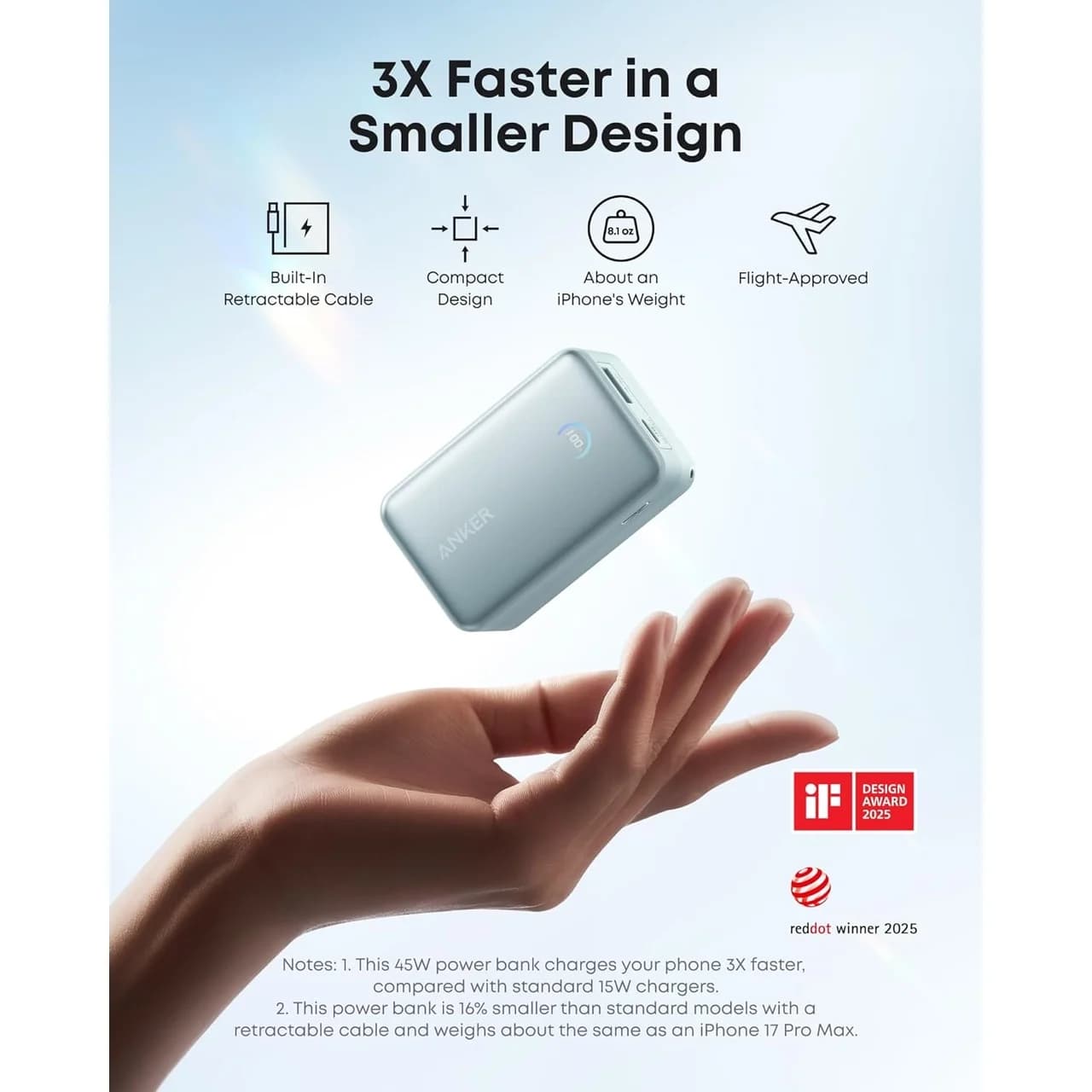 پاوربانک فست شارژ Anker 45W 10000mAh مدل A1638H61 – سبز (گارانتی 18ماهه حافظه طلایی ایستا) — تصویر ۵