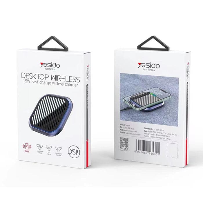 شارژر وایرلس 15 واتی یسیدو مدل YESIDO DS14 DESKTOP WIRELESS — تصویر ۲