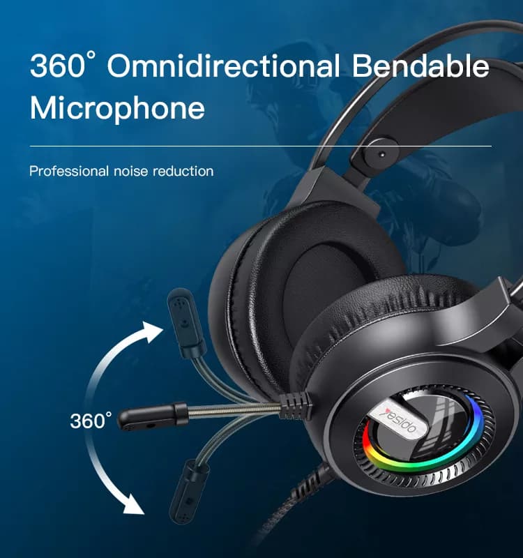 هدست گیمینگ یسیدو مدل YESIDO EK02 GAMING HEADSET — تصویر ۴