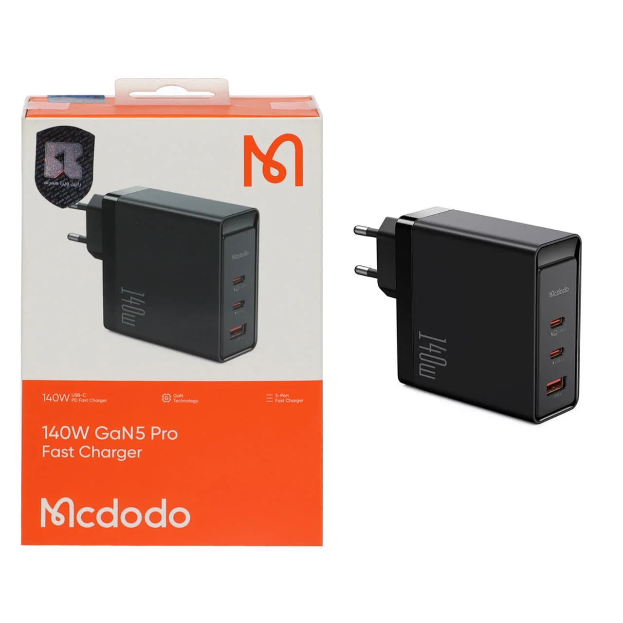 شارژر دیواری فست سه پورت Mcdodo مدل CH-2911 140W