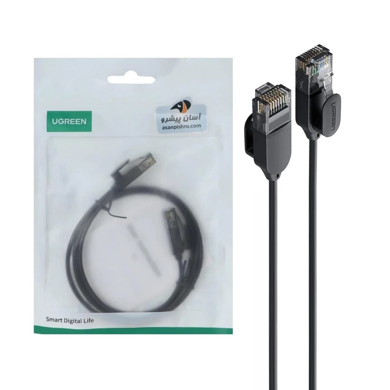 کابل شبکه 1.5 متری UGREEN CAT6A مدل 70333 – مشکی — تصویر ۲