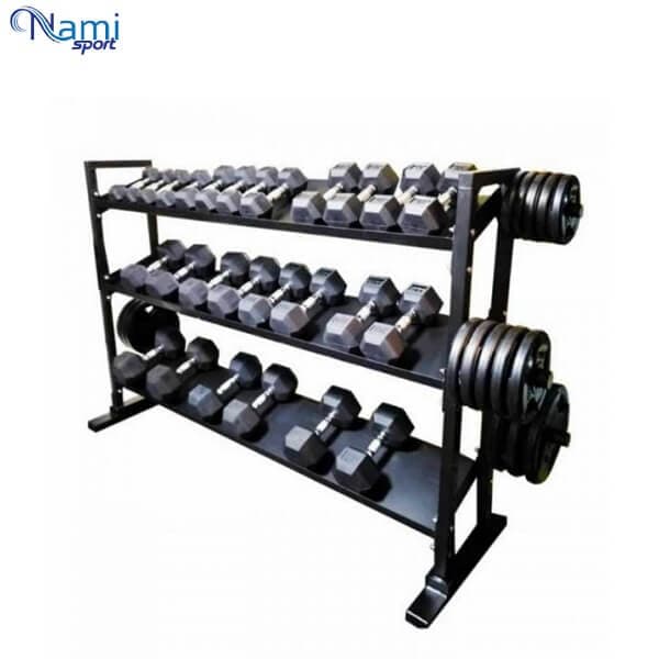رک دمبل و صفحه Dumbbell rack and plate — تصویر ۲