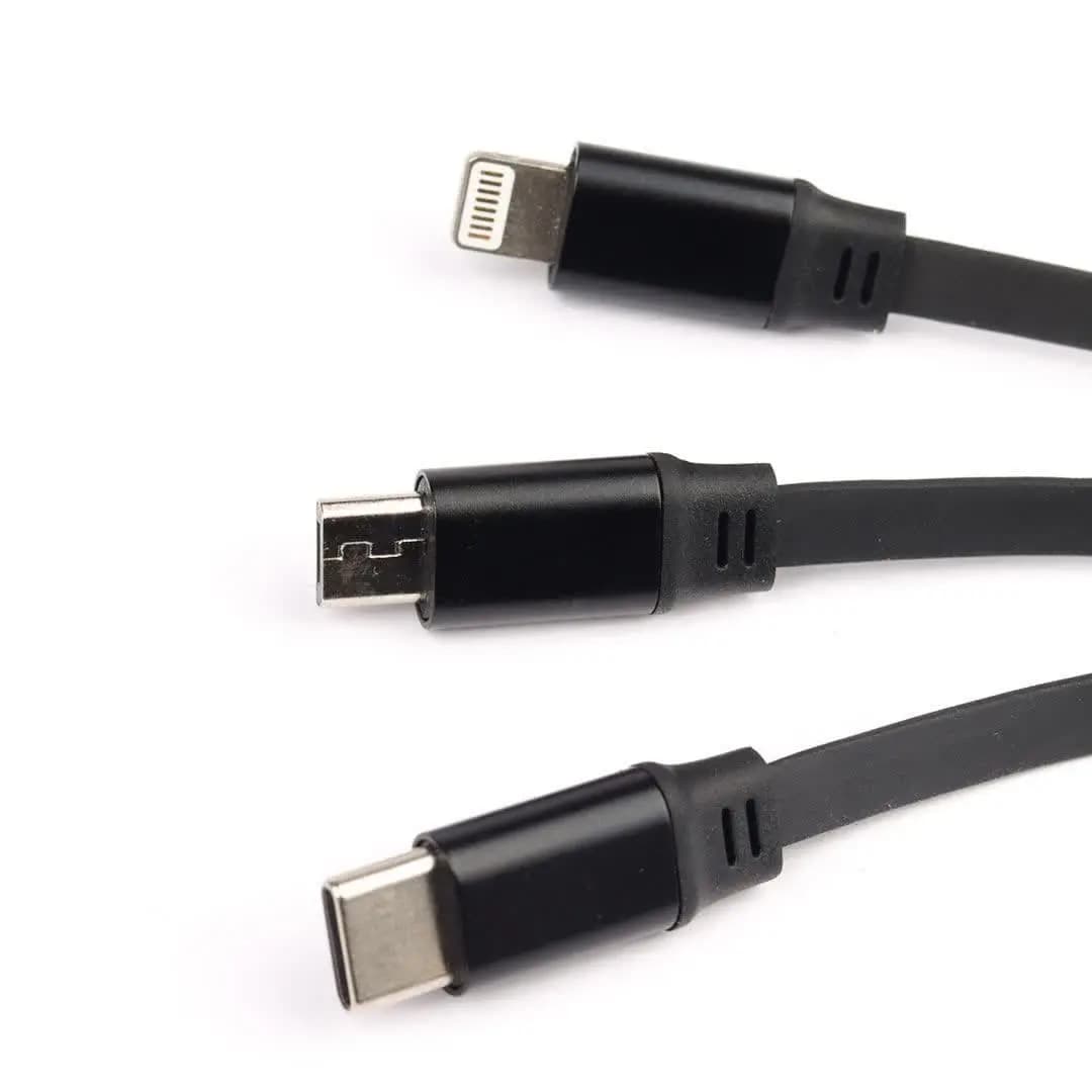 کابل 3 سر میکرو و تایپ سی و آیفون نیتو مدل NITU NT-UC090 3 in 1 — تصویر ۵