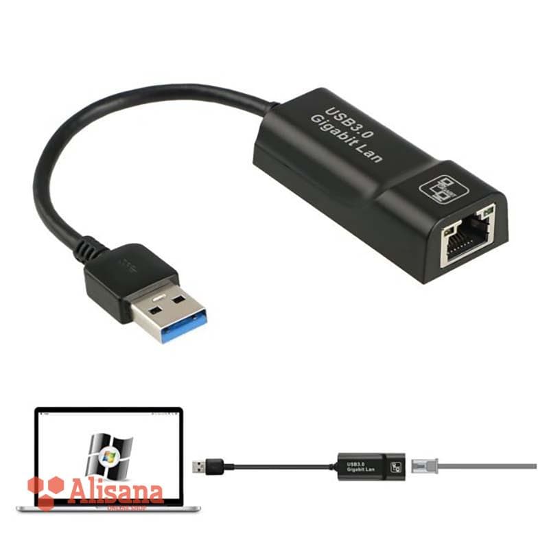 تبدیل USB 3.0 به LAN گیگابیت مدل 10/100/1000 — تصویر ۳