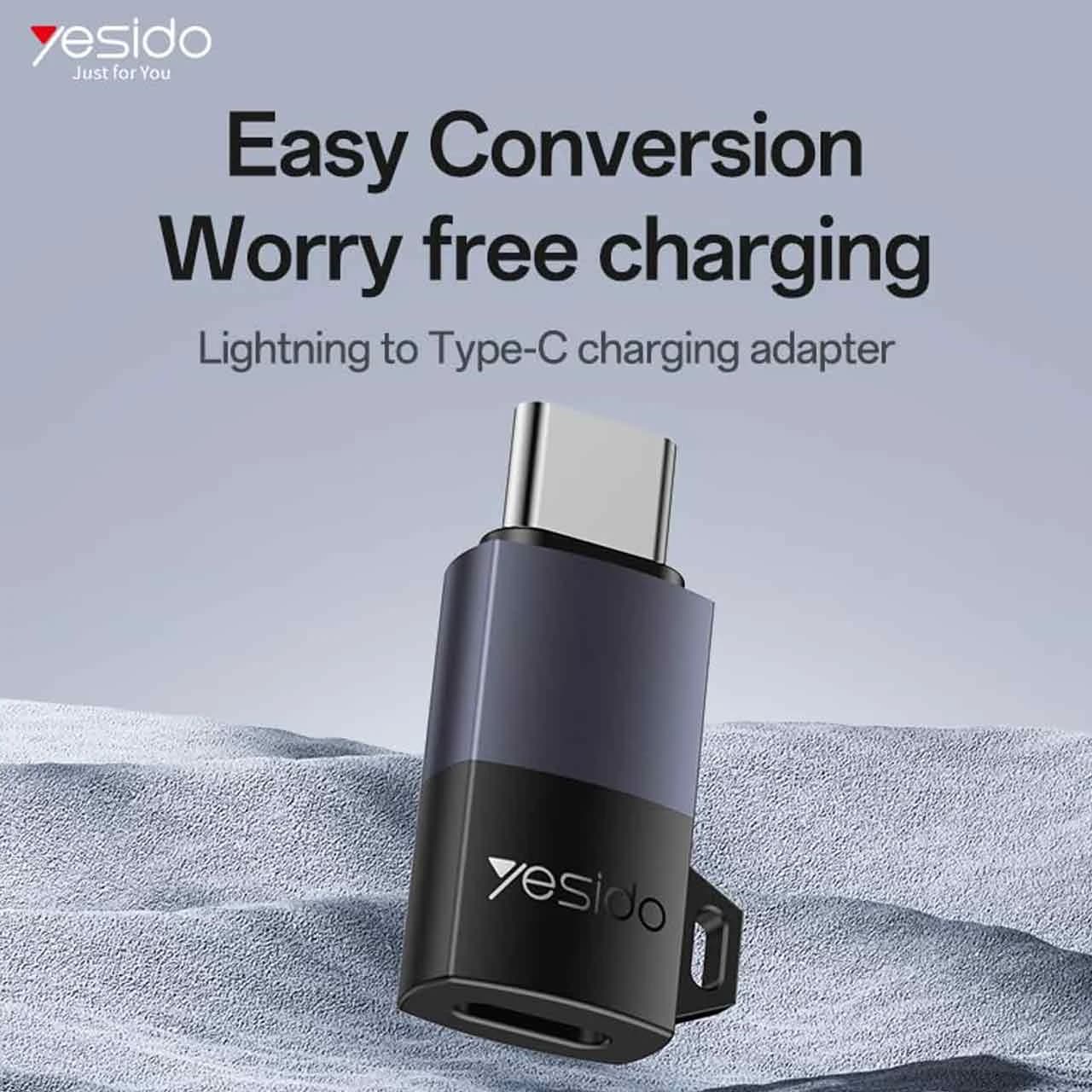 تبدیل Yesido Type-C To Lightning مدل GS28 60W – خاکستری (گارانتی 12 ماه تعویض نیکان همراه) — تصویر ۵