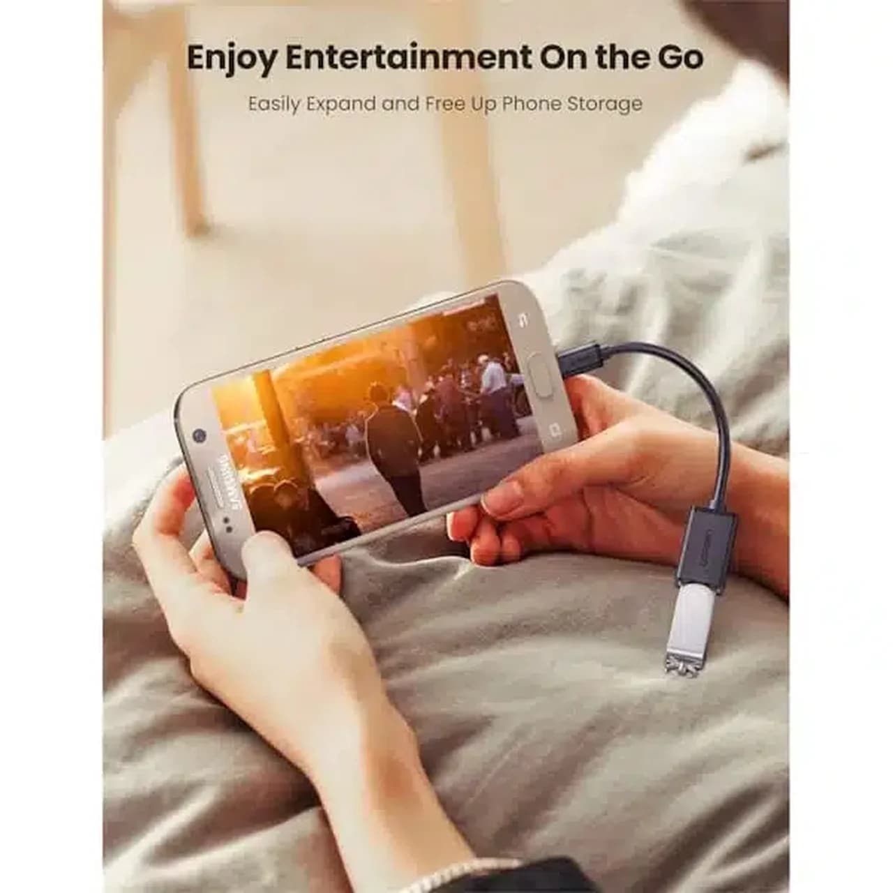 تبدیل MicroUSB2.0 به UGREEN USB2.0 مدل US133-10396 – مشکی — تصویر ۴