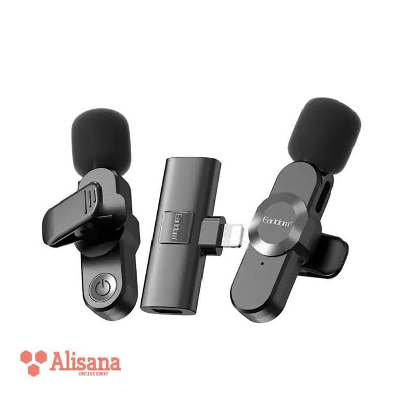 میکروفن یقه ای بی سیم ارلدام مدل MC8L دو میکروفن