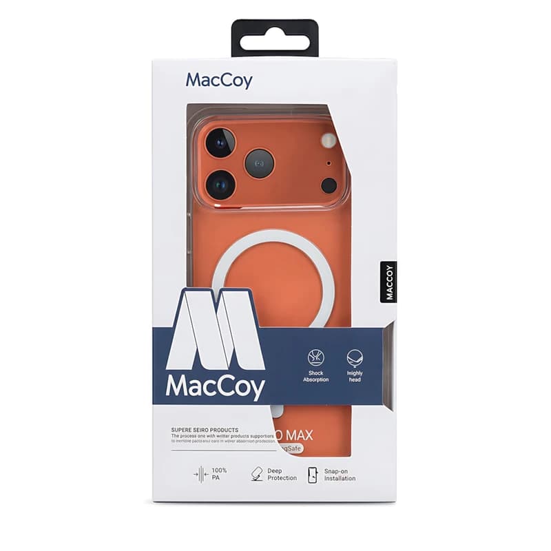 قاب شفاف مگسیف MacCOY آیفون 17 پرومکس — تصویر ۲
