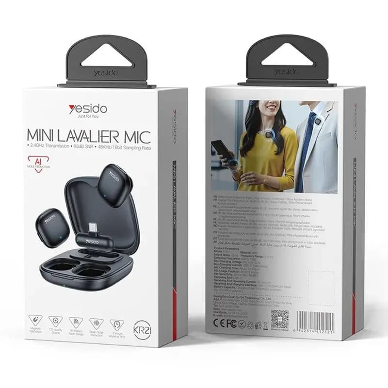 میکروفون یقه ای تایپسی یسیدو YESIDO KR21 MINI LAVALIER — تصویر ۲